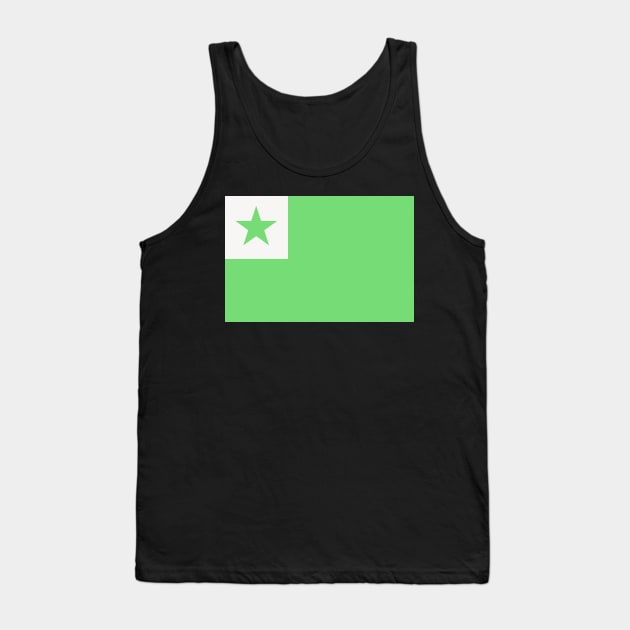 Paŝtelkolora Esperanto-flago Tank Top by dikleyt